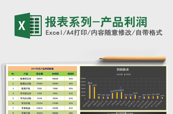 2021年报表系列-产品利润