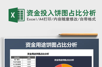 2021年資金投入餅圖占比分析