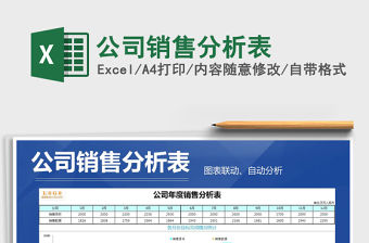 2021年公司銷售分析表