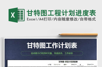 2021年甘特圖工程計劃進度表