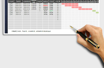2021年甘特图工程计划进度表