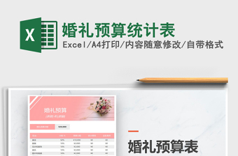 2021年婚禮預算統(tǒng)計表