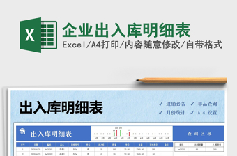2021年企業(yè)出入庫明細(xì)表
