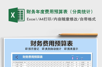 2021年財(cái)務(wù)年度費(fèi)用預(yù)算表（分類統(tǒng)計(jì)）