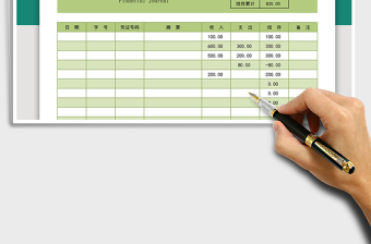 2021年财务日记账-日报表