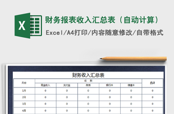 2021年財務(wù)報表收入?yún)R總表（自動計算）