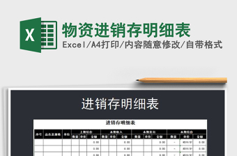 2021年物資進(jìn)銷存明細(xì)表