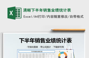 2021年清晰下半年銷售業績統計表
