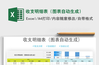 2021年收支明細(xì)表（圖表自動生成）免費下載