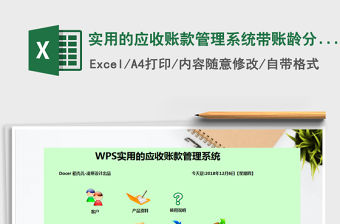 2021年實用的應收賬款管理系統帶賬齡分析