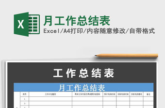 2021年月工作總結表