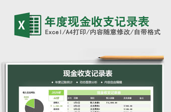 2021年年度現(xiàn)金收支記錄表