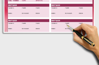 2021年金融理財(cái)產(chǎn)品收益表