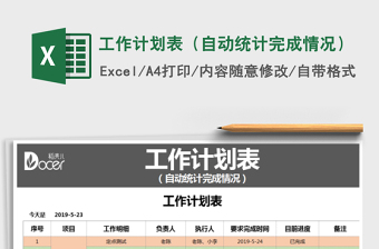 2021年工作計(jì)劃表（自動(dòng)統(tǒng)計(jì)完成情況）