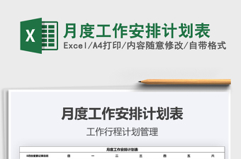 2021年月度工作安排計劃表
