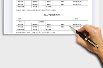 2021年员工岗位调动通知单