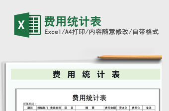 2021年費用統(tǒng)計表