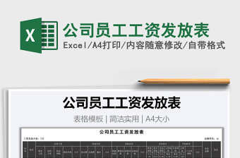 2021年公司員工工資發(fā)放表
