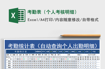 2021年考勤表（個(gè)人考核明細(xì)）