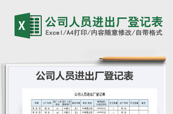 2021年公司人員進出廠登記表