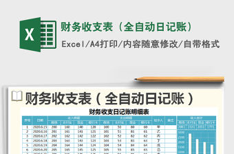 2021年財務收支表（全自動日記賬）