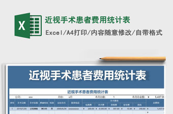 2021年近視手術(shù)患者費(fèi)用統(tǒng)計(jì)表