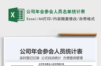 2021年公司年會參會人員名單統(tǒng)計表