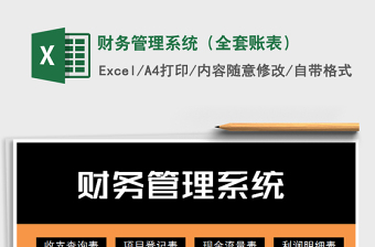 2021年財務(wù)管理系統(tǒng)（全套賬表）