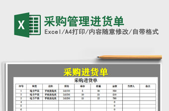 2021年采購管理進貨單