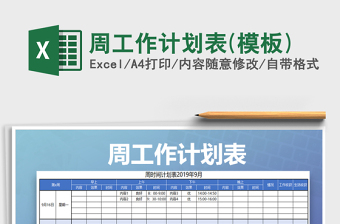 2021年周工作計劃表(模板)