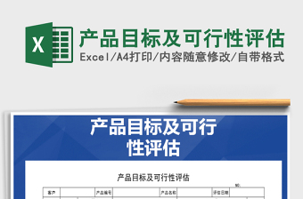 2021年產(chǎn)品目標(biāo)及可行性評(píng)估