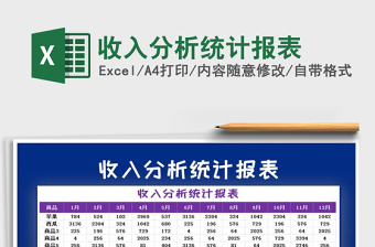 2021年收入分析統(tǒng)計報表