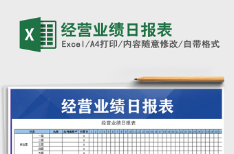 2021年經營業(yè)績日報表