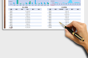 2021年收支表-月份图表分析