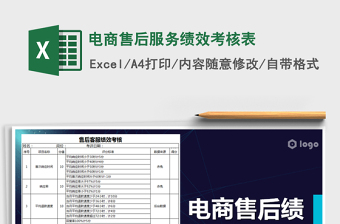2021年電商售后服務(wù)績效考核表