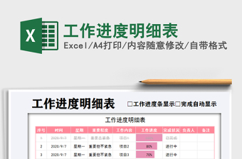 2021年工作進(jìn)度明細(xì)表