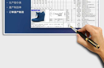 2021年生產制造單生產指令表模板(雙配色)