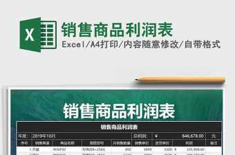 2021年銷售商品利潤表