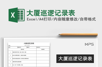 2021年大廈巡邏記錄表