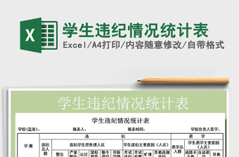 学生违纪情况统计表Excel表格