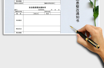 2021年安全生產隱患整改通知書