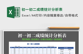 2021年初一初二成績統(tǒng)計分析表