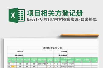 2021年項目相關(guān)方登記冊