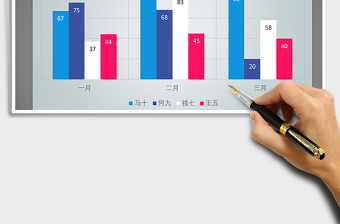 2021年红白蓝系列之柱形图