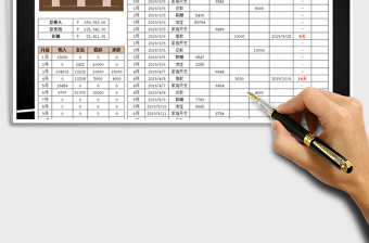 2021年资金日常收支记账表-智能统计-方