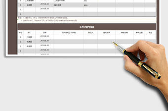 2021年工作計劃考核表