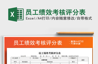 2021年員工績效考核評分表