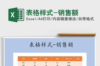 2021年表格樣式-銷售額