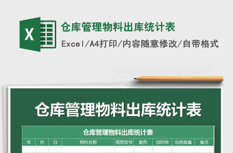 2021年倉庫管理物料出庫統計表