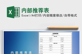 2021年內部推薦表免費下載